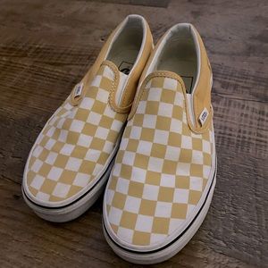 Yellow Checkered Vans 💛
